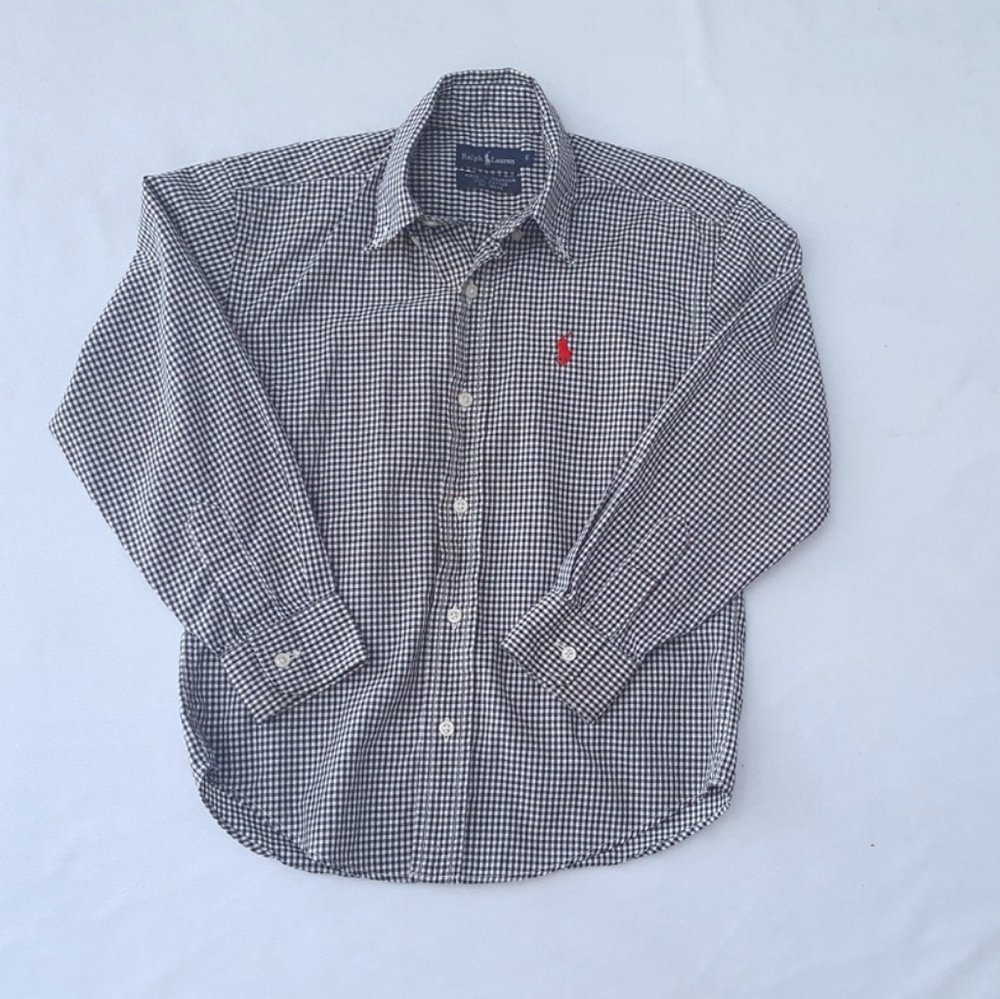 Boys black and white Ralph Lauren button down